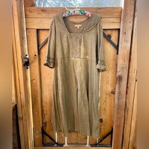 Tea Time Dress in Sunwashed Olive